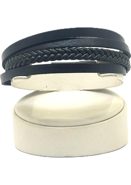 Unisex Mıknatıs Kilitli Deri Bileklik fiyatları