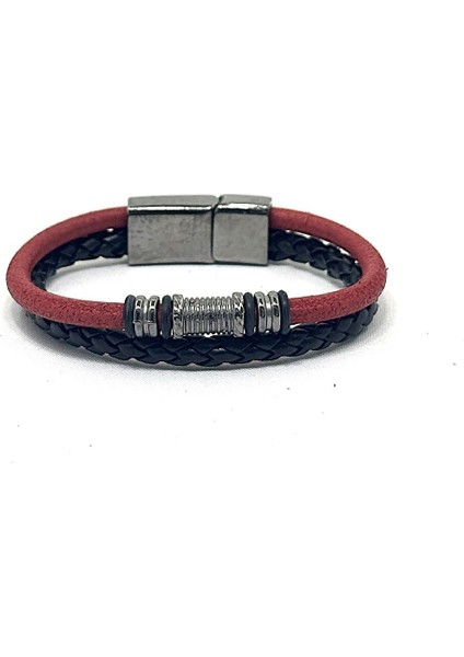 Unisex Mıknatıs Kilitli Deri Bileklik modelleri