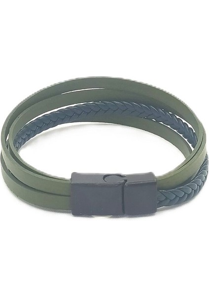 Unisex Mıknatıs Kilitli Deri Bileklik modelleri