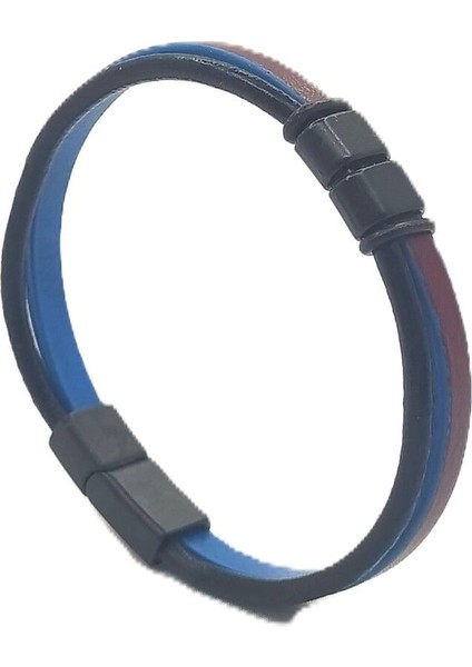 Unisex Mıknatıs Kilitli Deri Bileklik