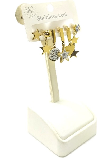 Kadın Sallantı Çelik Küpe