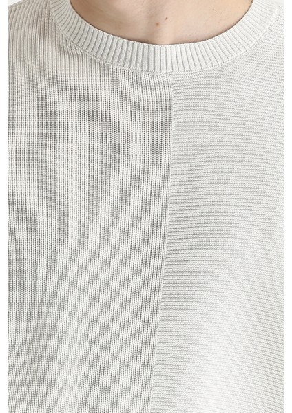 Bisiklet Yaka Slim Fit Dar Kesim Desenli Pamuklu Triko Kazak modelleri