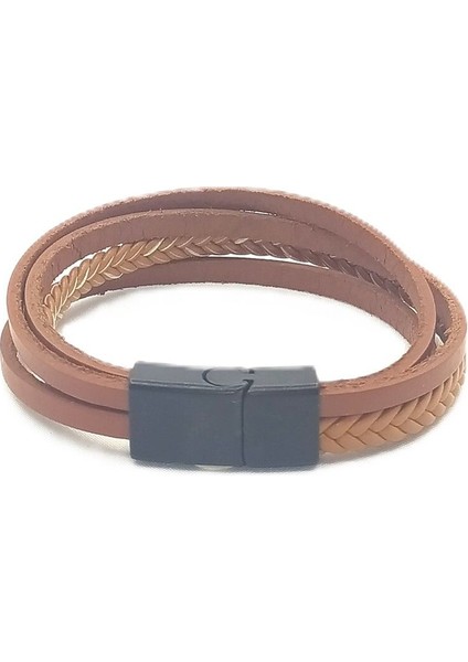 Unisex Mıknatıs Kilitli Deri Bileklik modelleri