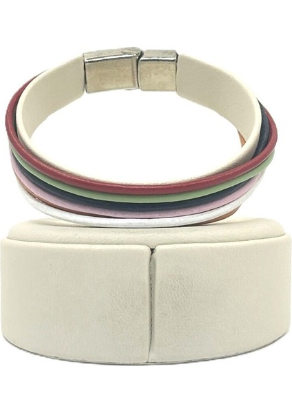 Unisex Mıknatıs Kilitli Deri Bileklik modelleri
