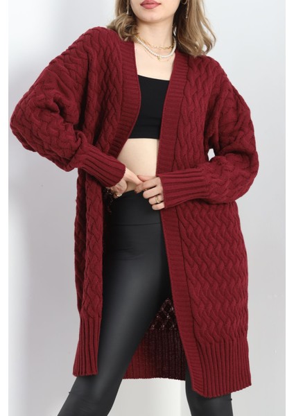 Triko Hırka Bordo - 370.1577.