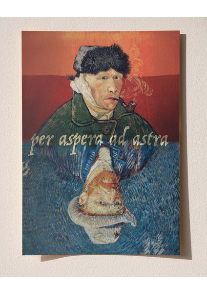 Per Aspera Ad Astra - Vincent Van Gogh Otoportre Çerçeveli-Çerçevesiz Poster