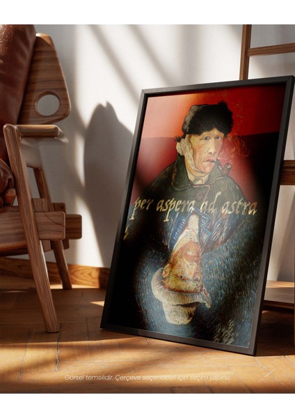 Per Aspera Ad Astra - Vincent Van Gogh Otoportre Çerçeveli-Çerçevesiz Poster modelleri