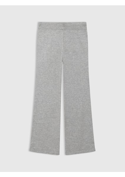 Kız Çocuk Gri Cashsoft Triko Pantolon