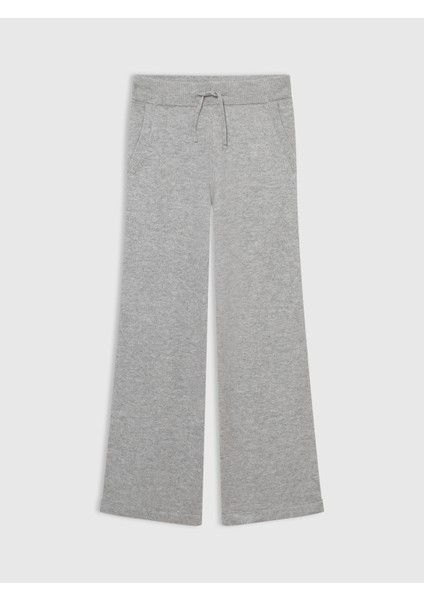 Kız Çocuk Gri Cashsoft Triko Pantolon