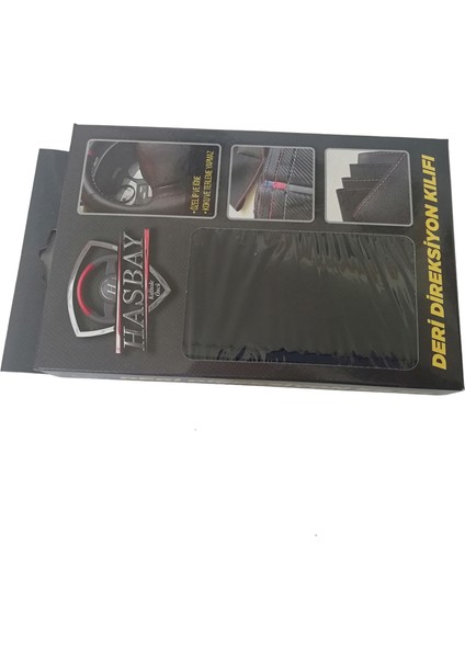 Dikişli Direksiyon Kılıfı Yeşil Deri Kırmızı Deri Siyah Dikişli Isuzu Otobüs Için fırsatları