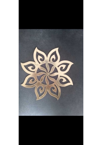 Dekoratif Gold Yapışkanlı Aynalı Pleksi Mobilya Dolap Süsü Y (30X30CM)1 Adet