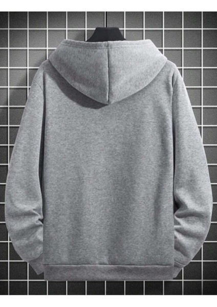 Meet You Baskılı Erkek Kapüşonlu Kanguru Cep Ünisex Oversize Sweatshirt