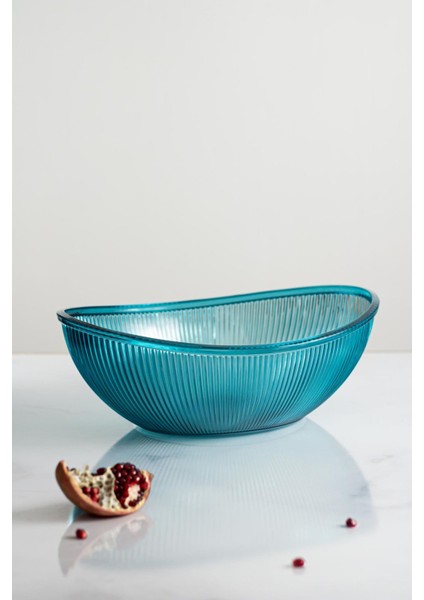 Akrilik Barok Aquamarin Büyük Oval Meyve & Salata Kasesi & Karıştırma Kabı / 3,3 Lt (Cam Değildir) fırsatları