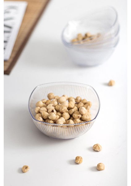 Akrilik Barok Şeffaf Kare 4'lü Küçük Kase Seti & Çerezlik & Sunumluk & Ikramlık (Cam Değildir) indirimleri