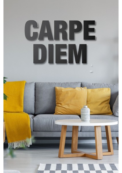Ahşap Siyah Carpe Dıem Yazılı Duvar Dekoru Salon Oturma Yatak Odası Için Lazer Kesim Mdf Tablo fiyatları