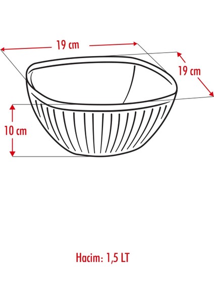 Akrilik Barok Mürdüm Orta Boy Kare Meyve & Salata Kasesi & Karıştırma Kabı / 1,5 Lt (Cam Değildir) indirimleri