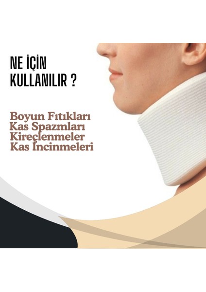 Sünger Boyunluk Yüksek Kalite Boyun Fıtığı Boyun Düzleşmesi Boyunluk Krem Rengi