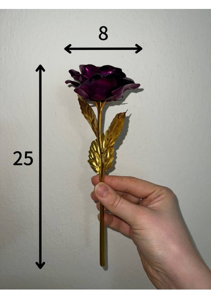 1 Adet Altın Varaklı Gül Solmayan Gül, Yapay Gül, Sonsuzluk Gülü Sevgililer Günü Hediyesi, Anneler Günü Hediyesi, Nişan Hediyesi, Düğün Hediyesi, Altın Gül, Mor Gül fırsatları