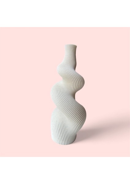Bohem Iskandinav Tarzı Spiral Vazo – Doğallık ve Şıklığın Buluşması Minimalist Tasarım