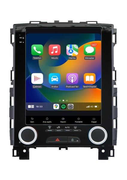 Renault Megane 4 Android Multimedya Sistemi (2016-2024) Tesla 4K OLED