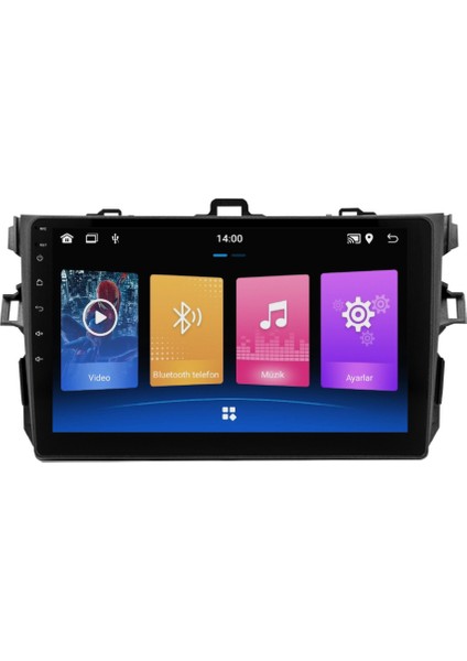 Toyota Corolla Android Multimedya Sistemi (2008-2012) 4+64 GB 2k QLED