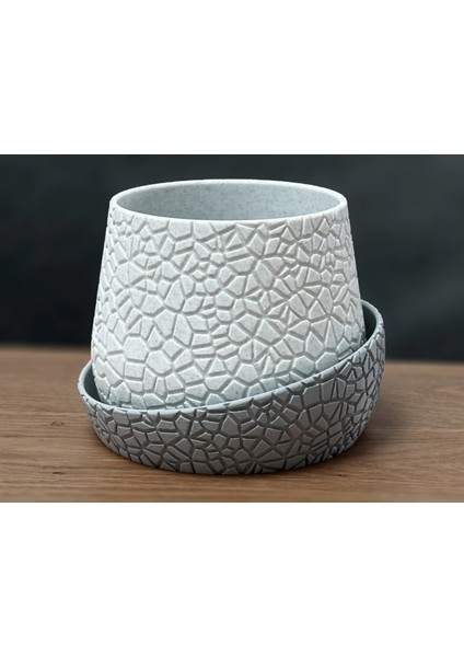 Saksı,taş Görünümlü Modern Saksı