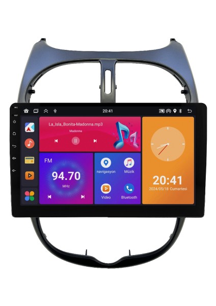 Peugeot 206 Android Multimedya Sistemi (2006-2011) 6+64 GB