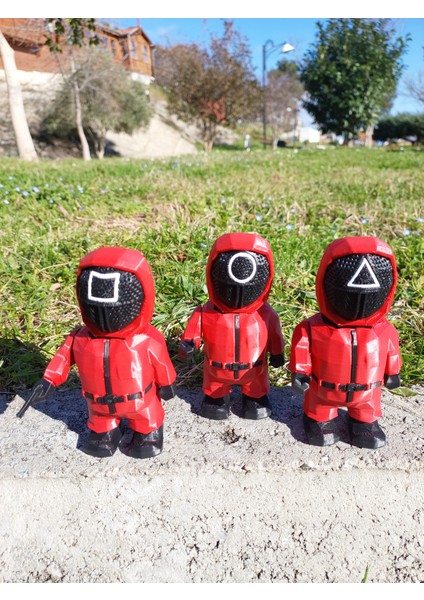 Squid Game Muhafız Figürü 3 Lü Set