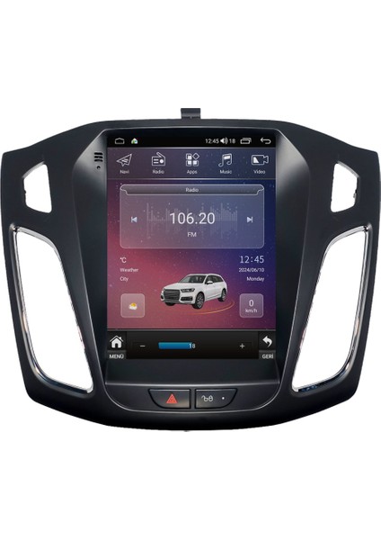 Ford Focus Android Multimedya Sistemi (2012-2019) Tesla 2k QLED