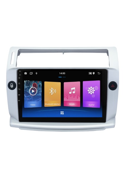 Citroen C4 Android Multimedya Sistemi (2005-2011) 4+64 GB 2k QLED