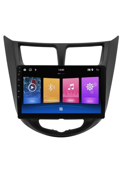Hyundai Accent Blue Android Multimedya Sistemi (2011-2017) 4+64 GB 2k QLED