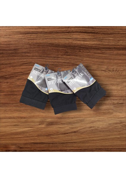 Erkek boxer 3'lü ekonomik paket penye pamuklu cotton modal siyah pamuk %47 modal %5 elasten BMB3-1
