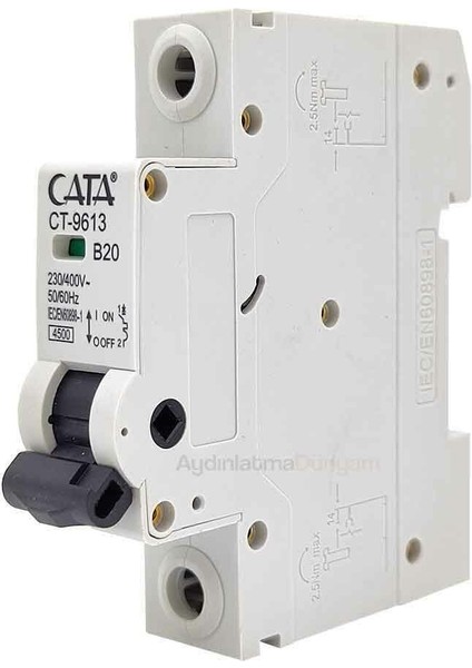 1X20 Amper W Otomat Monofaze Sigorta CT-9613