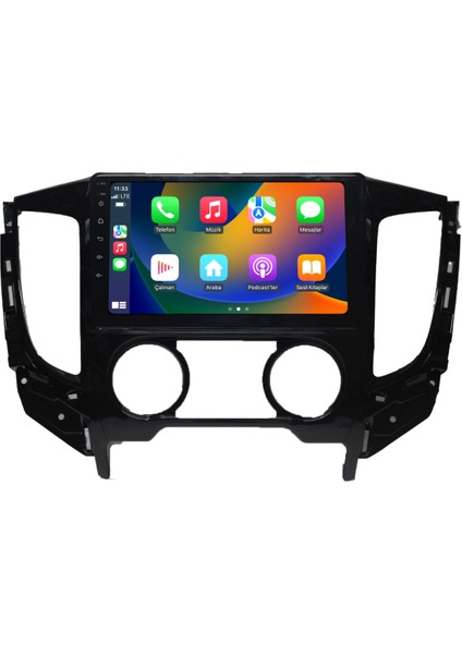 Mitsubishi L200 2015-2022 Manuel Klima 6+64 GB Android Carplay Multimedya Sistemi