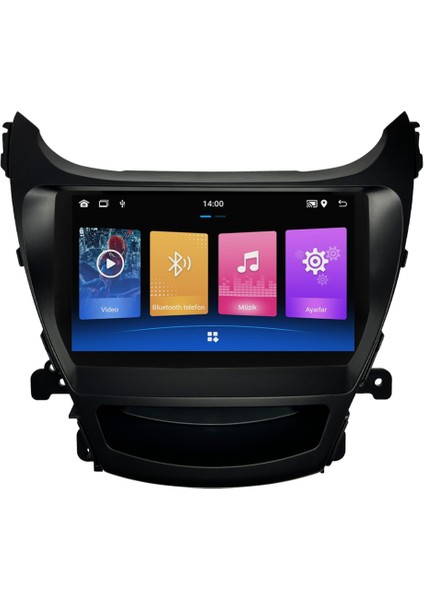 Hyundai Elantra Android Multimedya Sistemi (2012-2014) 4+64 GB 2k QLED