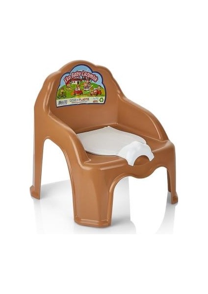 Çocuk Lazımlık Koltuk Oturaklı Kapaklı Özgen Plastik Sert Plastik 32CM Yükseklik 22CM Genşlik