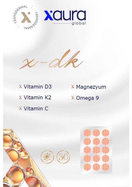 Xaura X-Dk Omega 9 Takviye Transdermal Bant Vitamin Takviye