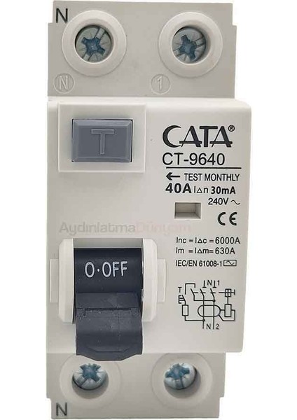 Monofaze Kaçak Akim Rölesi 1X40A 30MA CT-9640