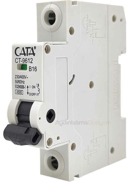 1X16 Amper W Otomat Monofaze Sigorta CT-9612