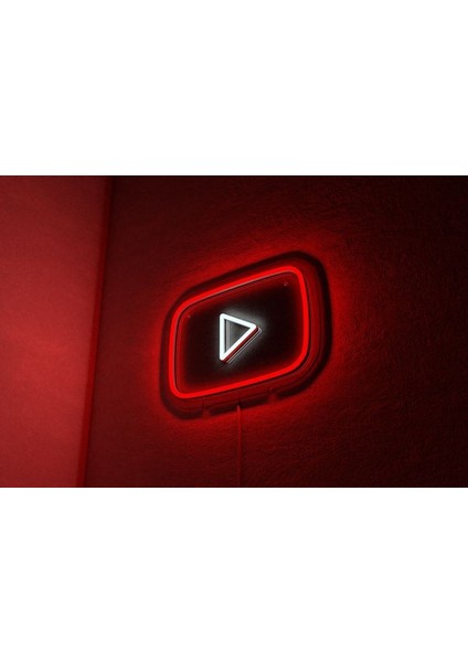 Youtube Logo Neon LED Işıklı Tablo