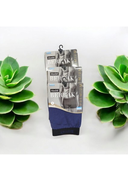 Erkek boxer 3'lü ekonomik paket pamuklu cotton modal lacivert Cotton Pamuklu nefes alabilen kumaş BMB3-2XXXL