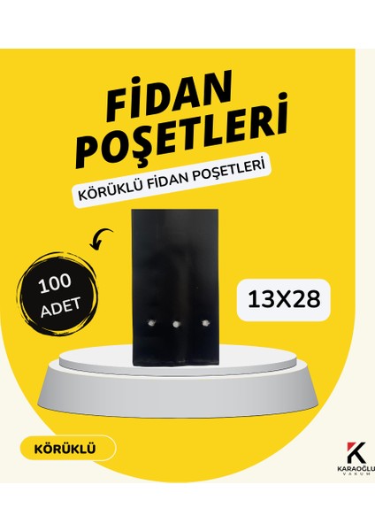 Fidan Poşeti Körüklü 13 cm x 28 Cm,fidan Poşeti, Fide Fidan Poşeti, Fidan Tüpü Adet Seçiniz