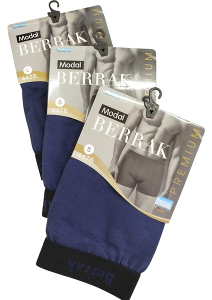 Erkek boxer 3'lü ekonomik paket pamuklu cotton modal lacivert slim fit yumuşak esnek nefes alabilen penye kumaş BMB3-2XL modelleri