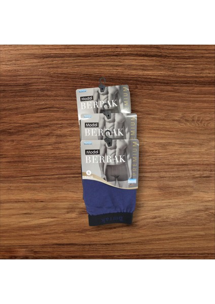 Erkek boxer 3'lü ekonomik paket pamuklu cotton modal lacivert slim fit yumuşak esnek nefes alabilen penye kumaş BMB3-2XL indirimleri