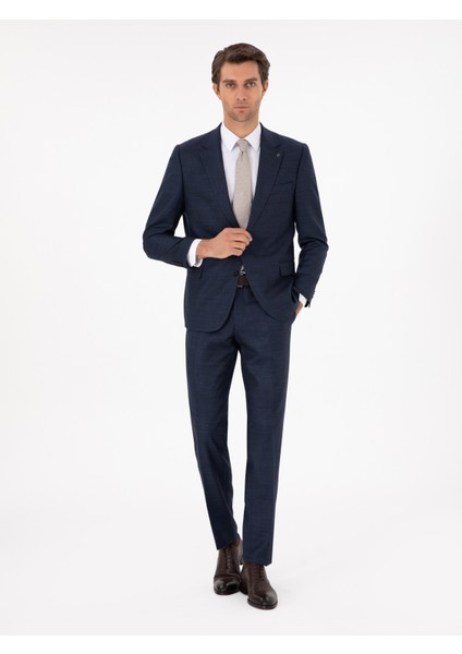 Erkek Lacivert Slim Fit Takım Elbise 50291066-VR033