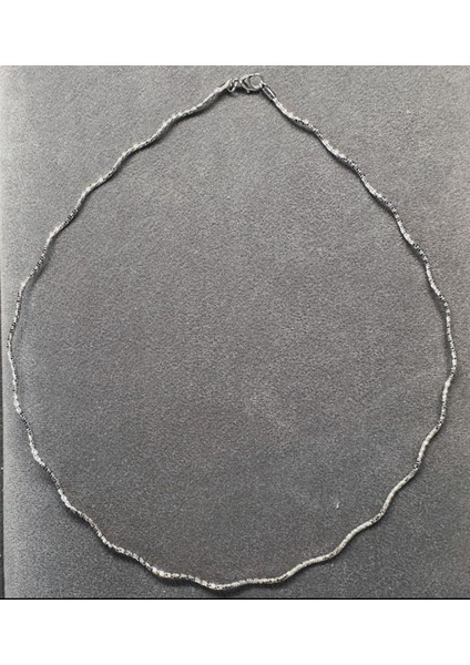 Silver Zikzak Choker Kolye