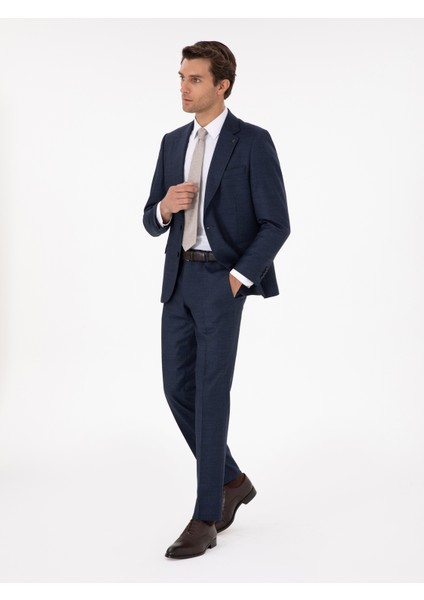 Erkek Lacivert Slim Fit Takım Elbise 50291066-VR033 fırsatları