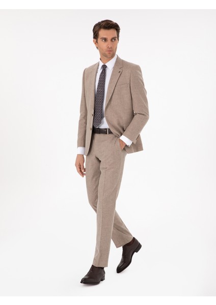 Erkek Bej Slim Fit Takım Elbise 50297088-VR011
