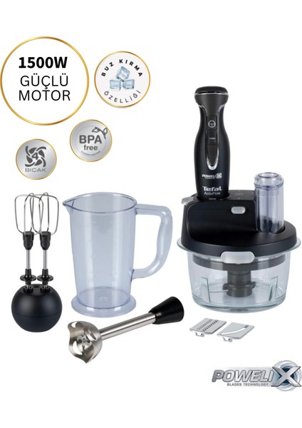 1.5 Lt Cam Hazneli Premium Blender Seti 1500W, Tefalin En Güçlüsü, Turbo Fonksiyon, Buz Kırma , Onerous Mutfak Tartısı Hediye