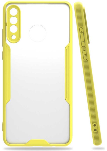 Huawei P30 Lite Kılıf Parfe Kapak-Sarı